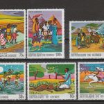 سری تمبر زیبا نقاشی از افسانه های آفریقا / جمهوری گینه 1968