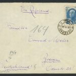 پاکت رضا شاهی با سانسور آلمان نازی