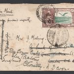 پاکت سایز کوچک پست هوایی از آبادان به انگلستان